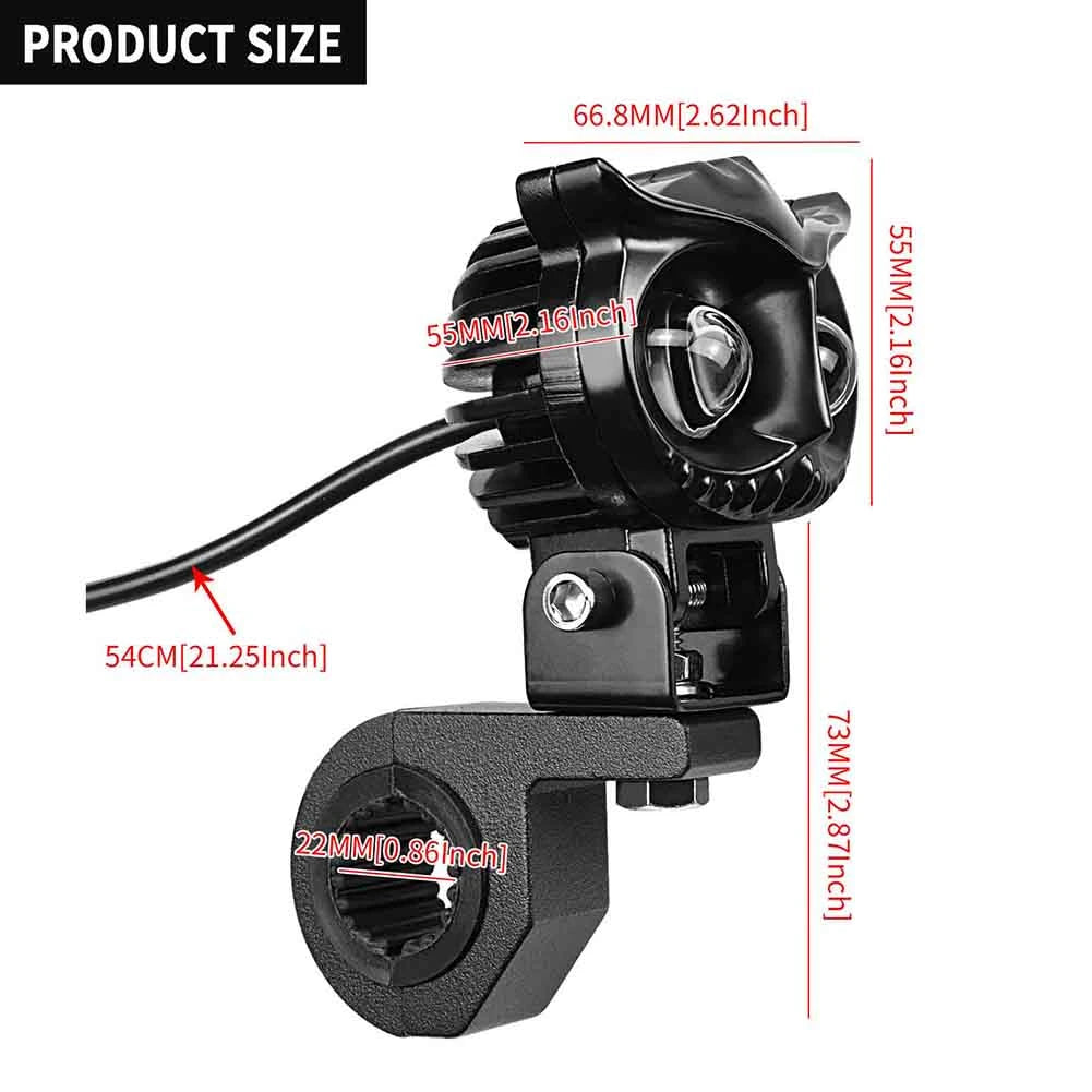 Set 2 x Proiectoare LED 50W cu Lupa Off-Road AutoREY® Auto/Moto SUV ATV Utilaje - tip Bufnita, 2 faze Alb si Galben