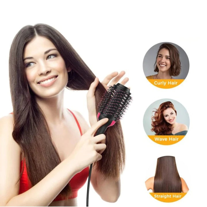 Perie fixa 3in1 cu Aer Cald, 1000 W, One Step 3 in 1 + Ondulator ceramic, putere 25-39 W, diferite culori