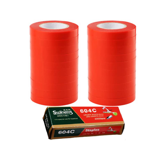 Set accesorii pentru aparat legat vita de vie: 20 role banda + 10.000 capse