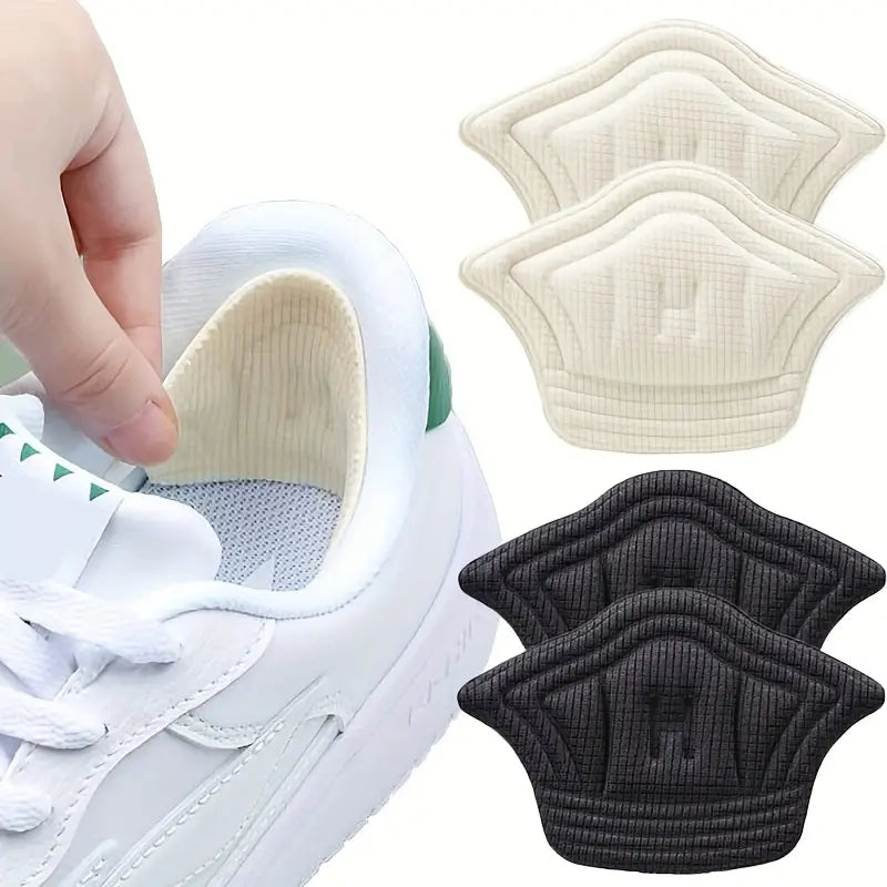 Set 2 Branturi adezive pentru calcaie, Panza, Negru