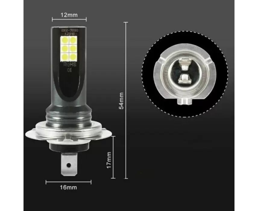 Set 2 Becuri auto LED H7 110W/set 12 LED SMD
