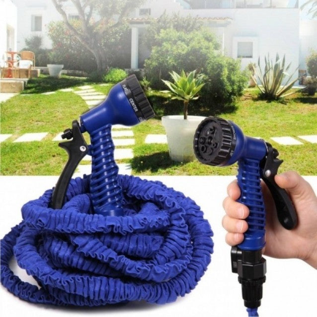 Furtun extensibil de gradina de 60 metri + aparat pentru pulverizarea apei + Dispozitiv de indepartat buruieni manual CADOU