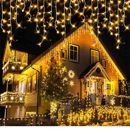 Set 3x Instalatie franjuri 12M Alb Cald