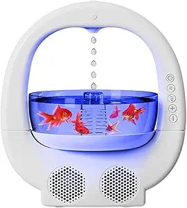 Umidificator 4in1 GoldFish, bol pentru pesti, conectare prin Bluetooth, lumini ambientale, boxa incorporata