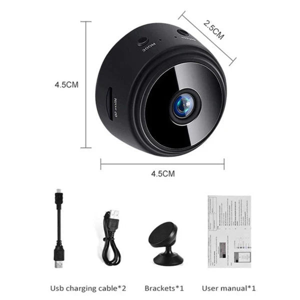 Pachet 2+1 CADOU Camera HD WiFi - Suport Card 128GB, 1920*1080P, Compacta cu Vizualizare Live, Vedere Nocturna
