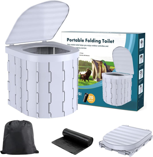 Toaletă portabilă pliabilă - WC mobil, pișoar, pentru camping, rulote, pescari, cabane, bătrâni sau persoane cu dizabilități