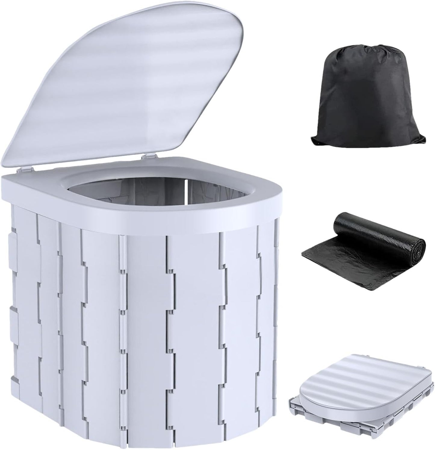 Toaletă portabilă pliabilă - WC mobil, pișoar, pentru camping, rulote, pescari, cabane, bătrâni sau persoane cu dizabilități
