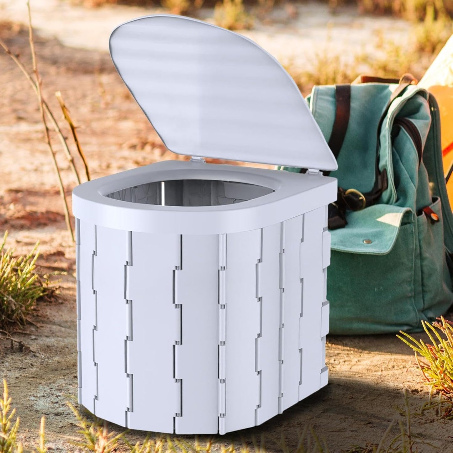 Toaletă portabilă pliabilă - WC mobil, pișoar, pentru camping, rulote, pescari, cabane, bătrâni sau persoane cu dizabilități