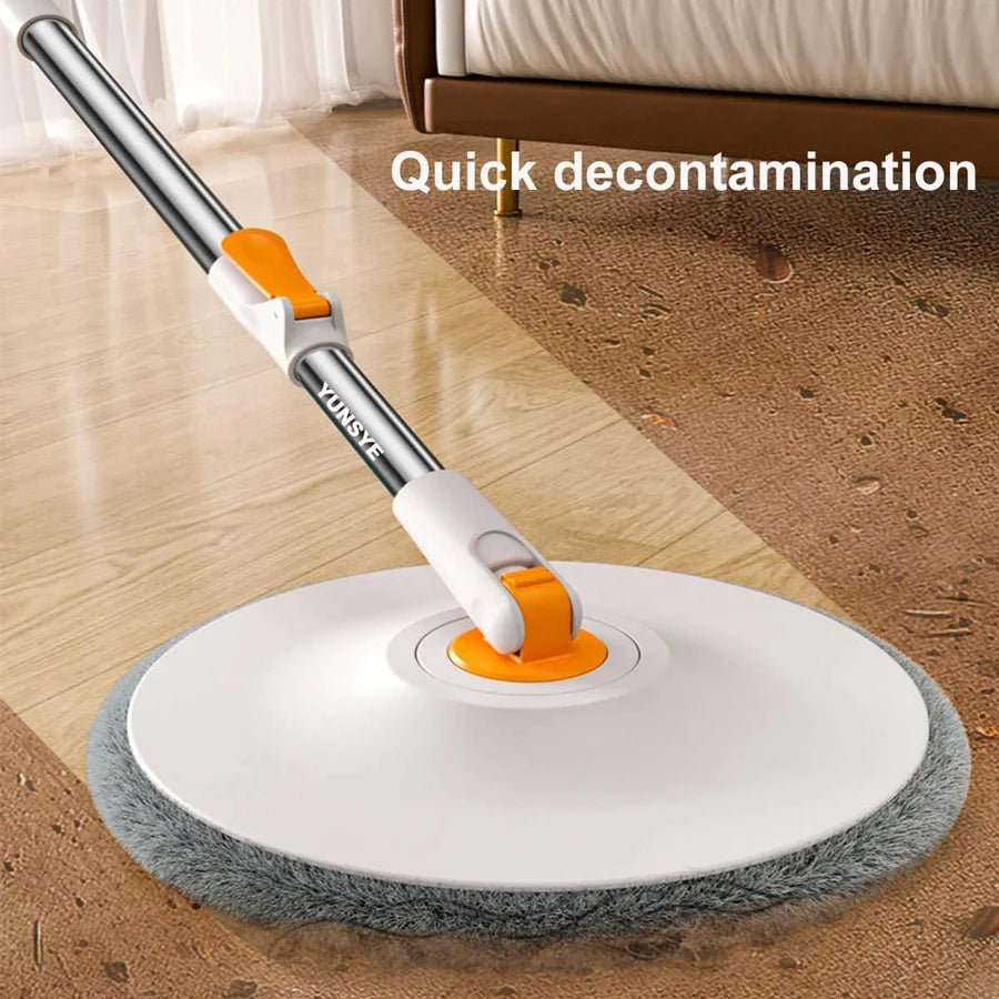Set de mop rotativ complet, functie de auto-spalare, compartimente separate pentru apa curata si murdara, inclusiv robinet pentru evacuarea apei