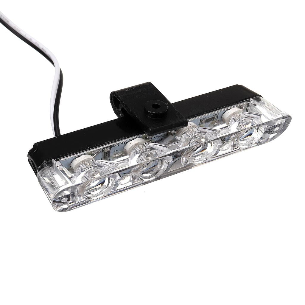 Lumini avertizare LED pentru grila, functii stroboscop, 36W, 12V, Rosu/albastru