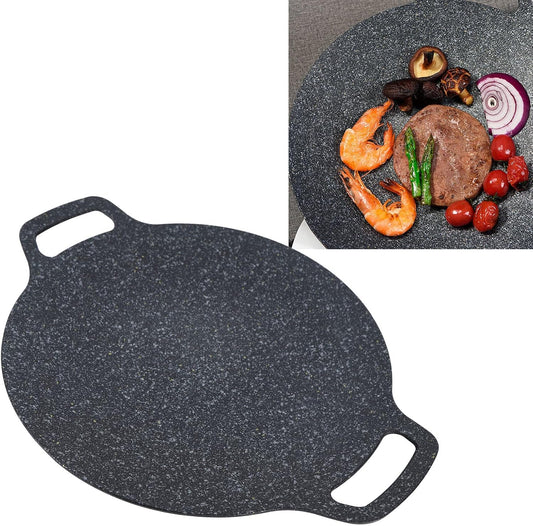 Set 2 x Tava copt rotunda, aluminiu, negru, 34cm