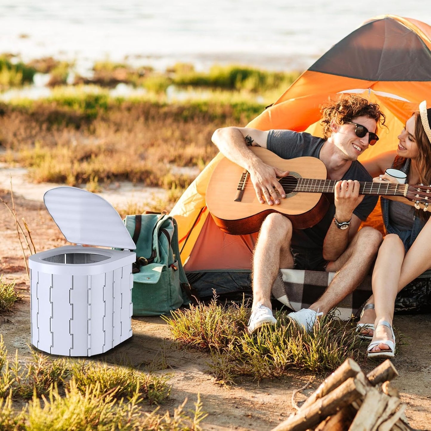 Toaletă portabilă pliabilă - WC mobil, pișoar, pentru camping, rulote, pescari, cabane, bătrâni sau persoane cu dizabilități