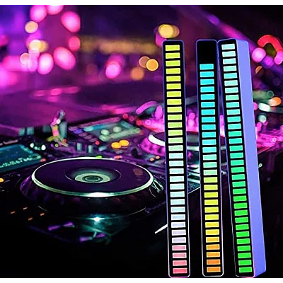 Bara RGB 32 leduri sincronizare muzicala 18 culori (bara de ritm) ACUMULATOR + USB C