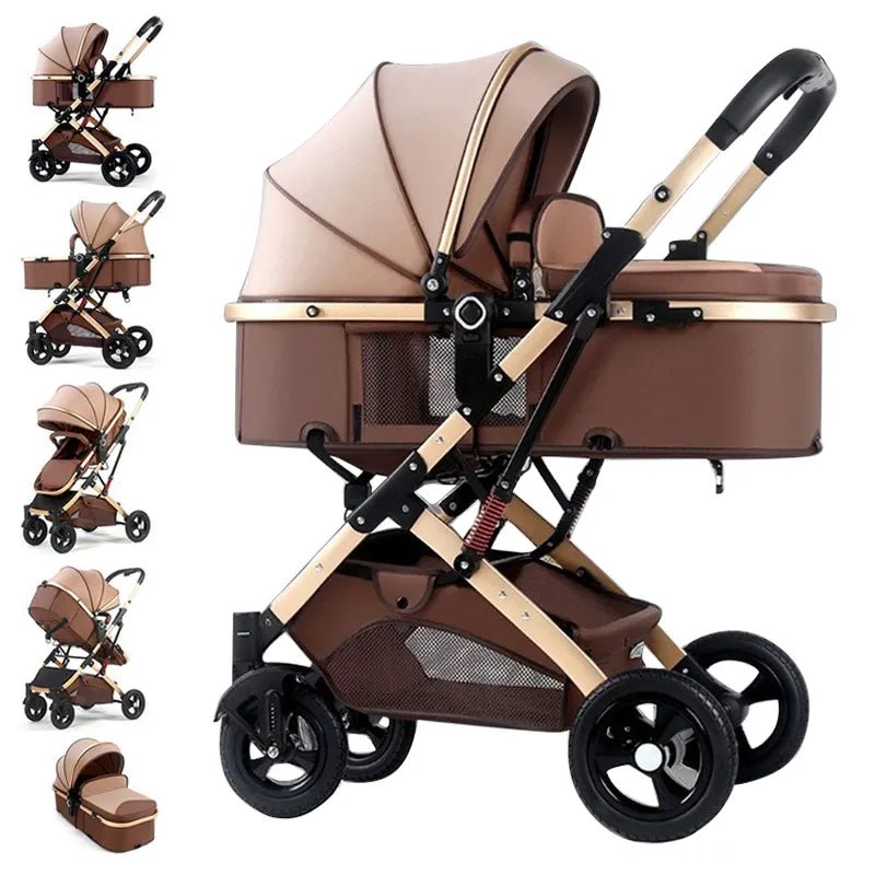 Carucior 2in1 - Pliabil cu un singur buton - Model de lux