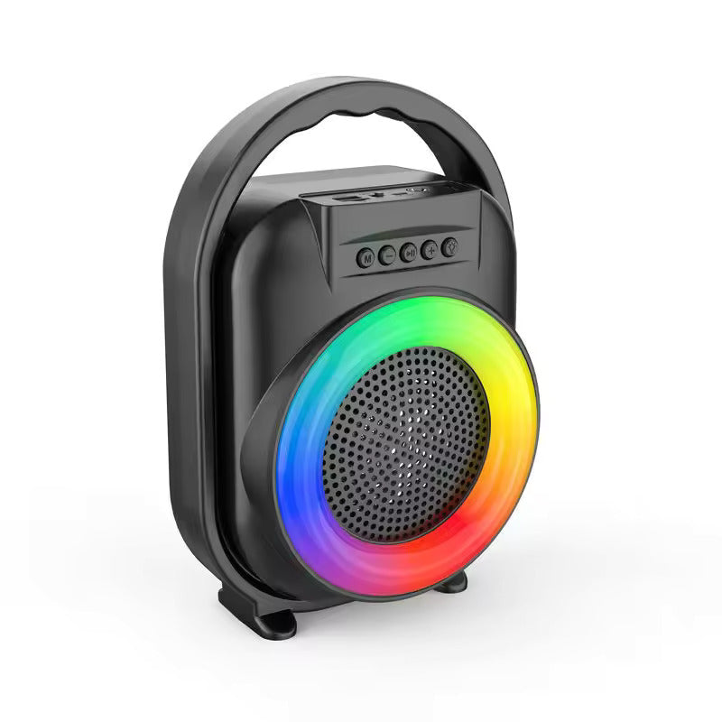 Boxa portabila Sing-E ZQS1445, Putere 8W, Lumini Led RGB, Suport microfon, Suport Card SD, Incarcare rapida, Negru