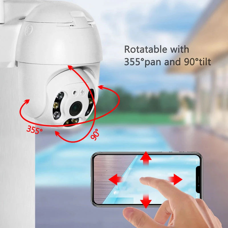 Pachet 2 x camera supraveghere WIFI, 2MP, FULL HD, vedere color noaptea, Micro SD, Rotire 360, detectie forma umana