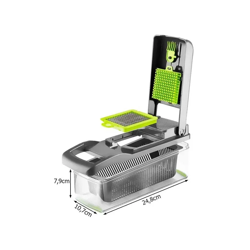 Razatoare Multifunctionala cu 14 accesorii ideala in bucatarie, Calitate Premium, Verde