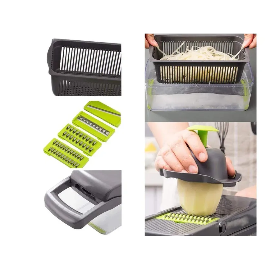 Razatoare Multifunctionala cu 14 accesorii ideala in bucatarie, Calitate Premium, Verde