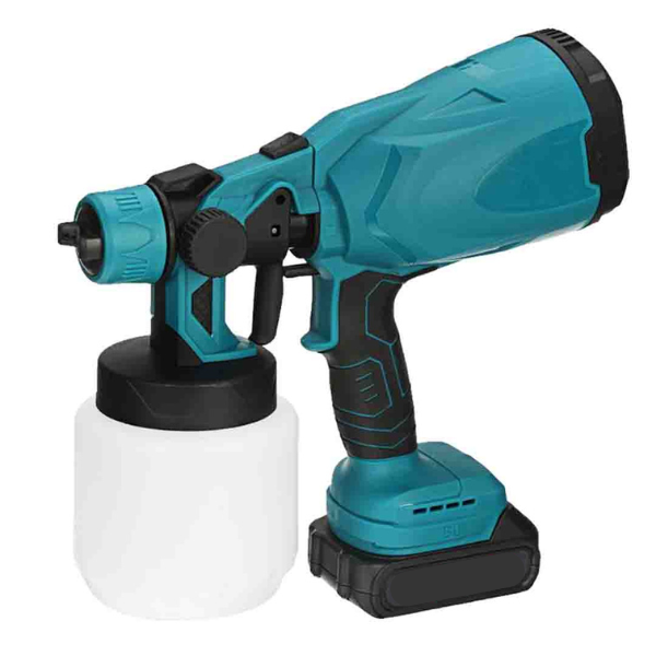 Pistol de Vopsit, 2 Acumulatori de 24V, Rezervor 800mL, 650mL/min, Trusa Depozitare