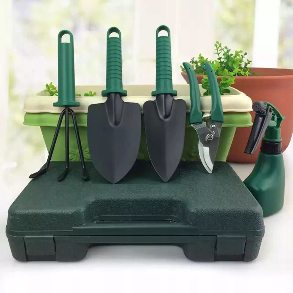 Set Trusa Cu Unelte De Gradina, 10 Accesorii Pentru Gradinarit