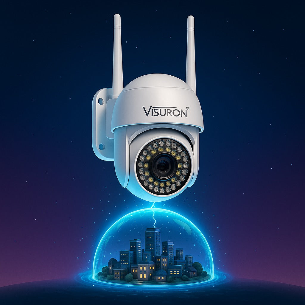 Set 2 Camere Supraveghere Wi-Fi VISURON – Viziune Nocturnă, 38 LED IR, Full HD 1080p