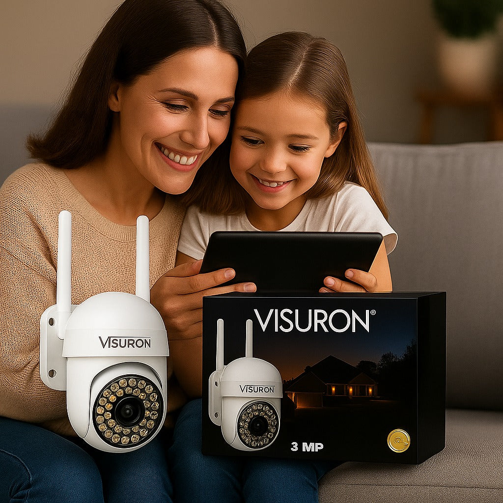 Set 2 Camere Supraveghere Wi-Fi VISURON – Viziune Nocturnă, 38 LED IR, Full HD 1080p