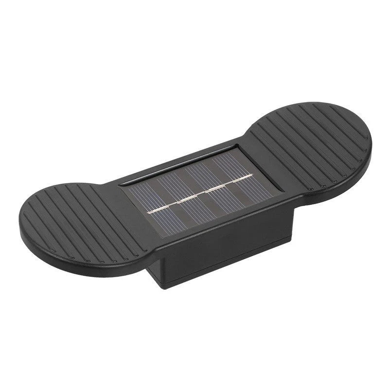 Set 4 Lampi Solare LED pentru perete,cu design decorativ in forma de os, lumina calda, ABS, pentru gradina