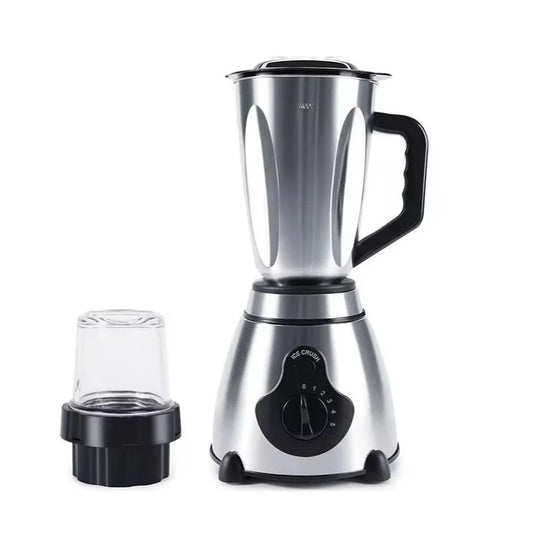 Blender 2 in 1, Hoffmans HM-922, 800W, cu rasnita cafea, 5 viteze, 1.5l, vas din inox, argintiu