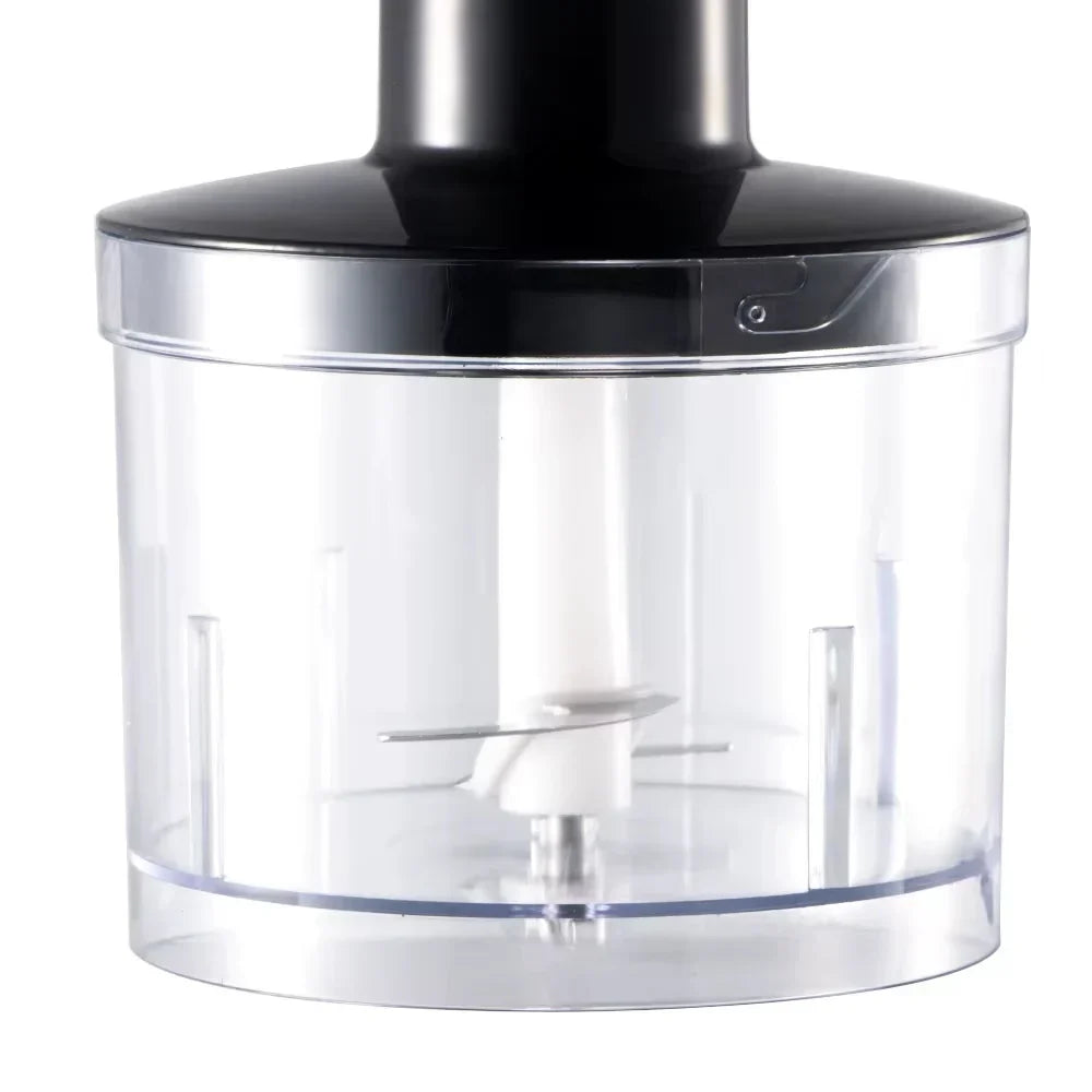 Blender RAF R3007, 4 in 1, 1600W, cu recipient de 500ml, vas de 600ml, tel si lame din otel, 2 viteze, argintiu-negru