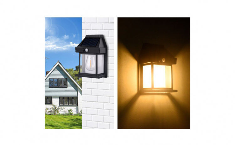 Set 2 x Lampa solara perete LED JF888, senzor miscare, 40W