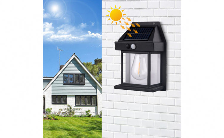 Set 2 x Lampa solara perete LED JF888, senzor miscare, 40W