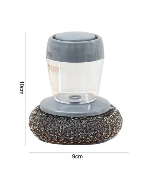 Pachet 1+1 CADOU Perie de spalat vase, umplere automata cu lichid, cap detasabil, non-abraziva