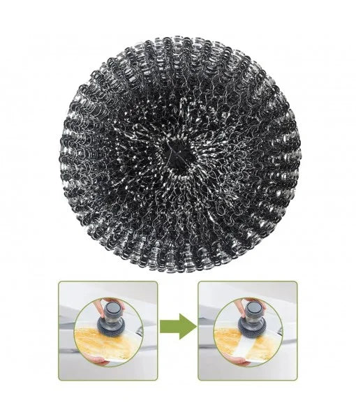 Pachet 1+1 CADOU Perie de spalat vase, umplere automata cu lichid, cap detasabil, non-abraziva