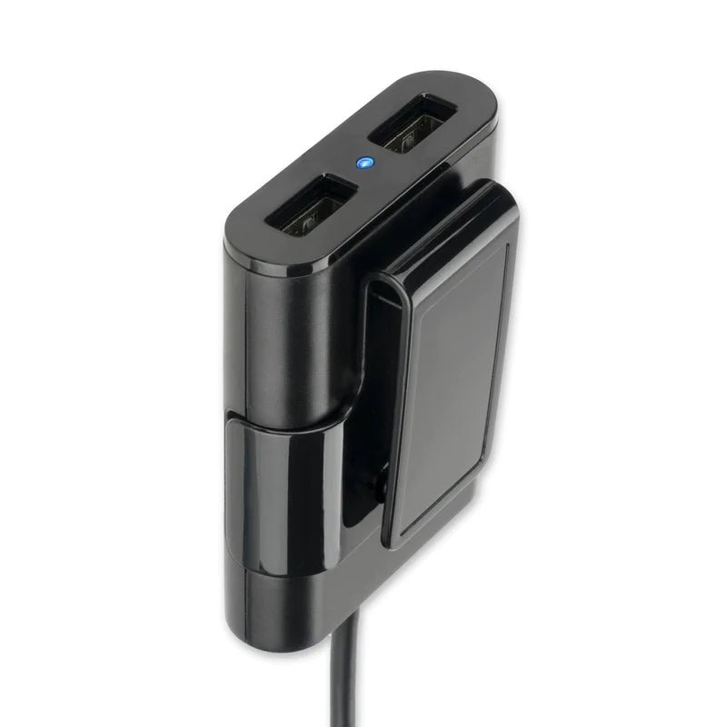 Incarcator auto, BOMSTOM,, 4 Porturi USB, Fast charge, Lungime cablu 1.7m, Negru