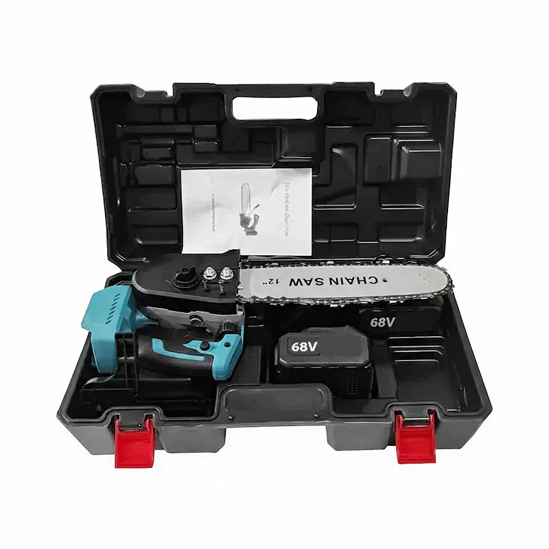 Drujba Electrica Portabila 900W cu Lant, Lama 30 cm, 2 Acumulatori 68V, Ungere Automata