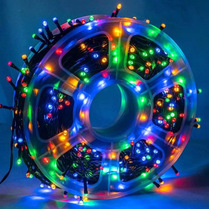 Pachet Promotional de Craciun: Brad artificial impodobit, 180cm + Instalatie rola 50 metri, 300 LED