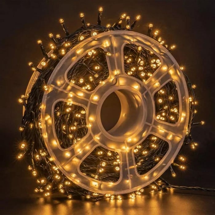 Pachet Promotional de Craciun: Brad artificial impodobit, 180cm + Instalatie rola 50 metri, 300 LED
