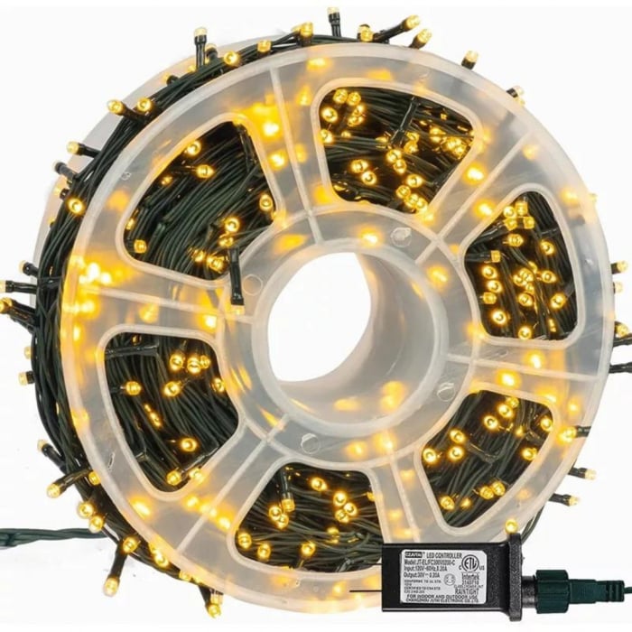 Pachet Promotional de Craciun: Brad artificial impodobit, 180cm + Instalatie rola 50 metri, 300 LED