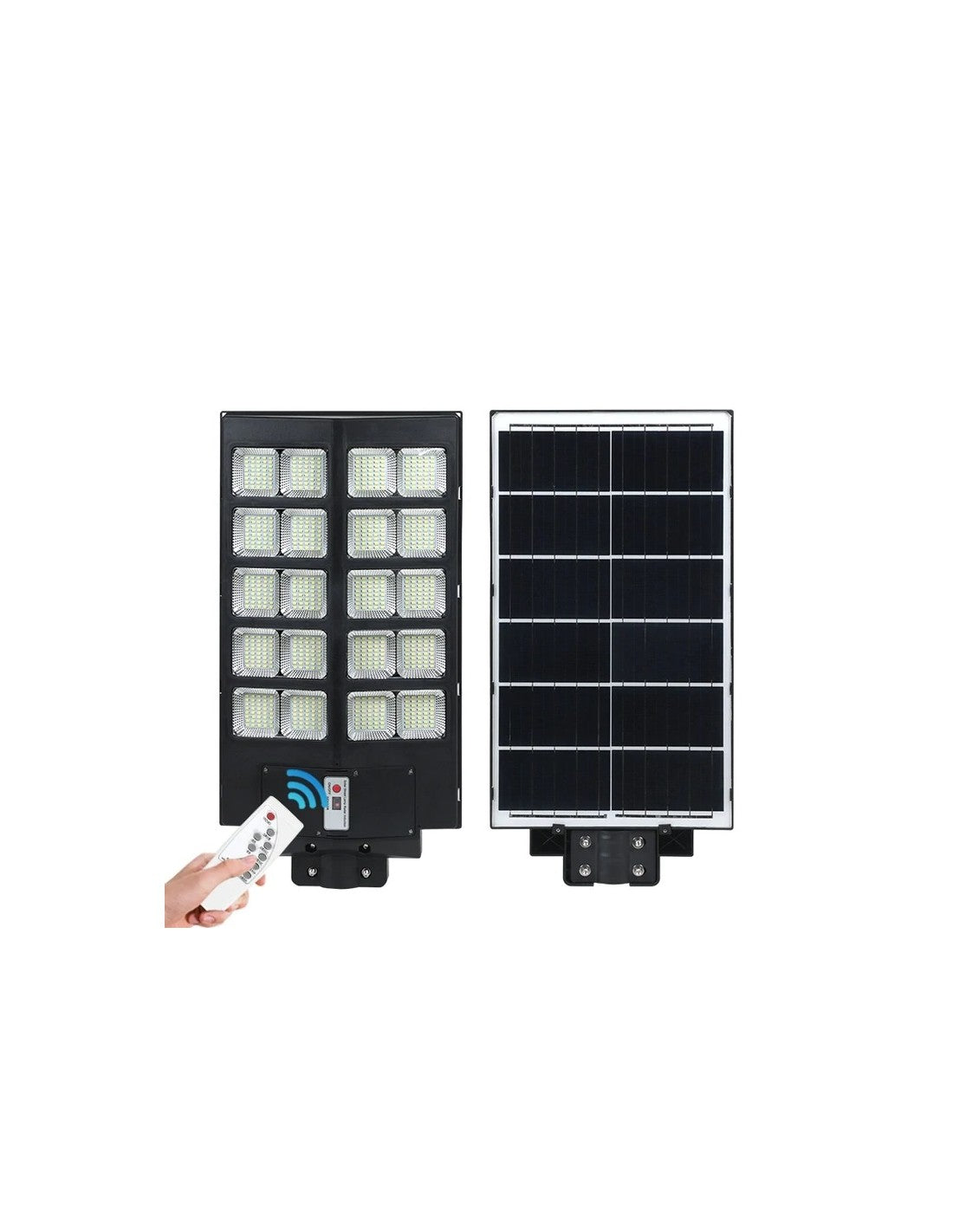 Lampa solara stradala dubla Jortan,1000 W cu Telecomanda si Suport Metalic