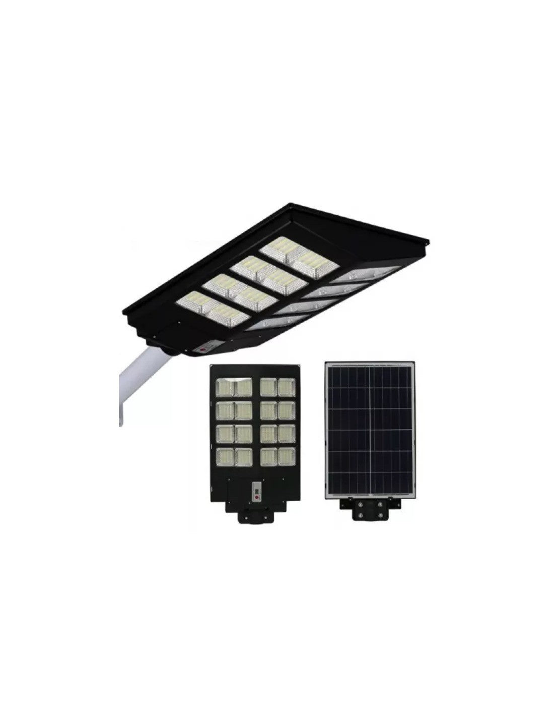 Lampa solara stradala dubla Jortan,1000 W cu Telecomanda si Suport Metalic
