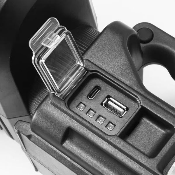 Lanterna proiector led, multifunctionala, reincarcabila, cu power bank, Q-LED5123, culoare negru