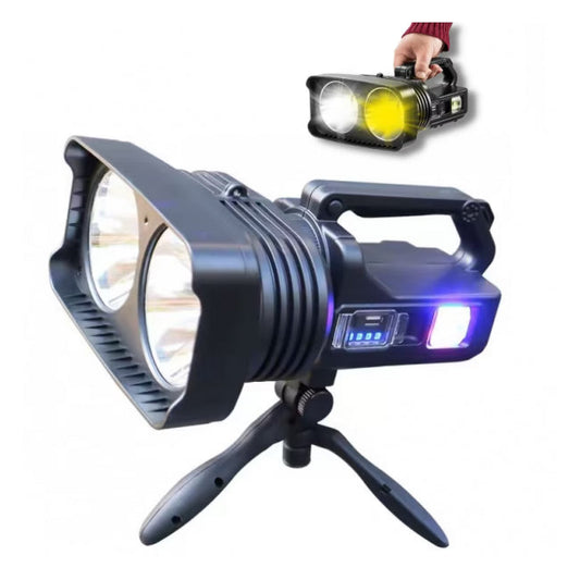 Lanterna proiector led, multifunctionala, reincarcabila, cu power bank, Q-LED5123, culoare negru