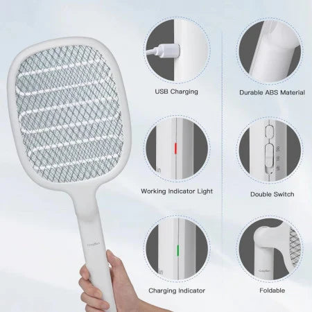 Pachet Trio Anti-Insecte – Plasă, Lampa, Paletă
