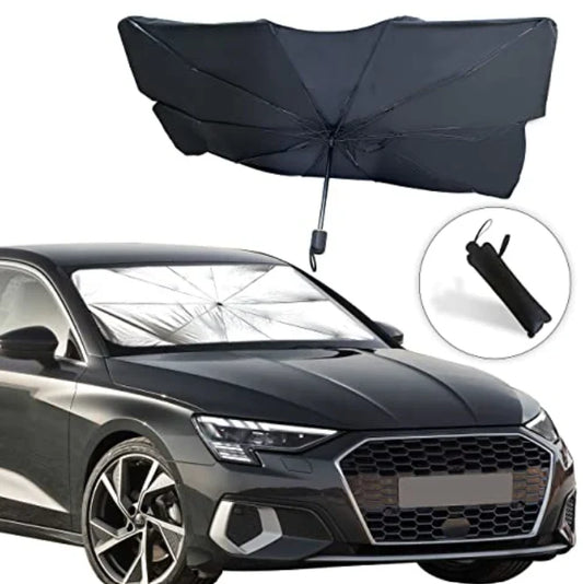 1+1 CADOU Parasolar pliabil tip umbrela pentru parbrizul masinii 65 x 110 cm