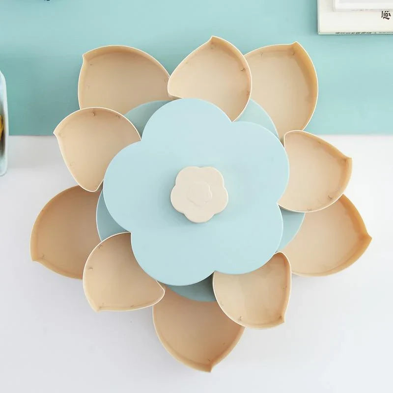 Bomboniera cu 10 boluri in forma de floare Rotativa, pliabil, Albastru