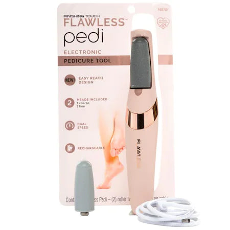 Set 2 x Pila electrica pentru calcaie, FLAWLESS, 2 capete