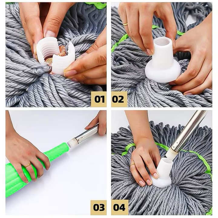 Mop Modern, Stoarcere Rapida, Super absorbant, Curatenie Eficienta, Fara Efort, Design Ergonomic