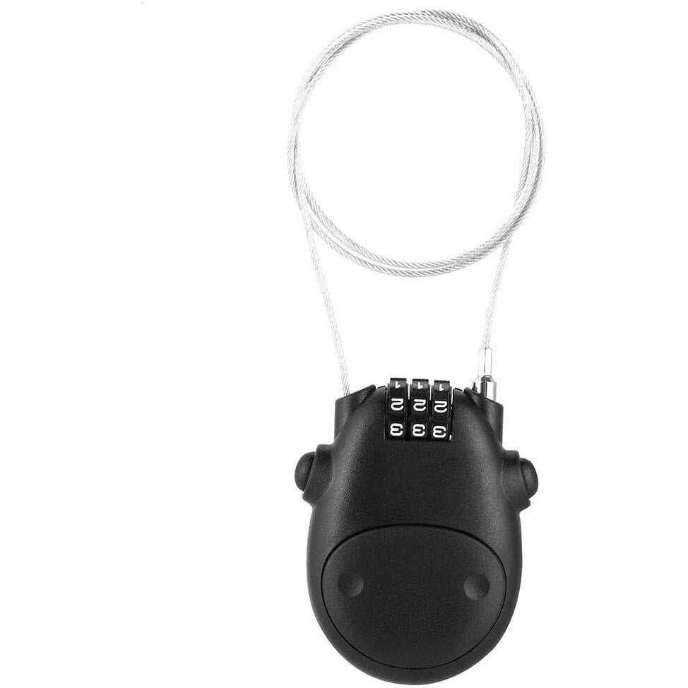 Lacat cu cod de securitate, ABS, Negru