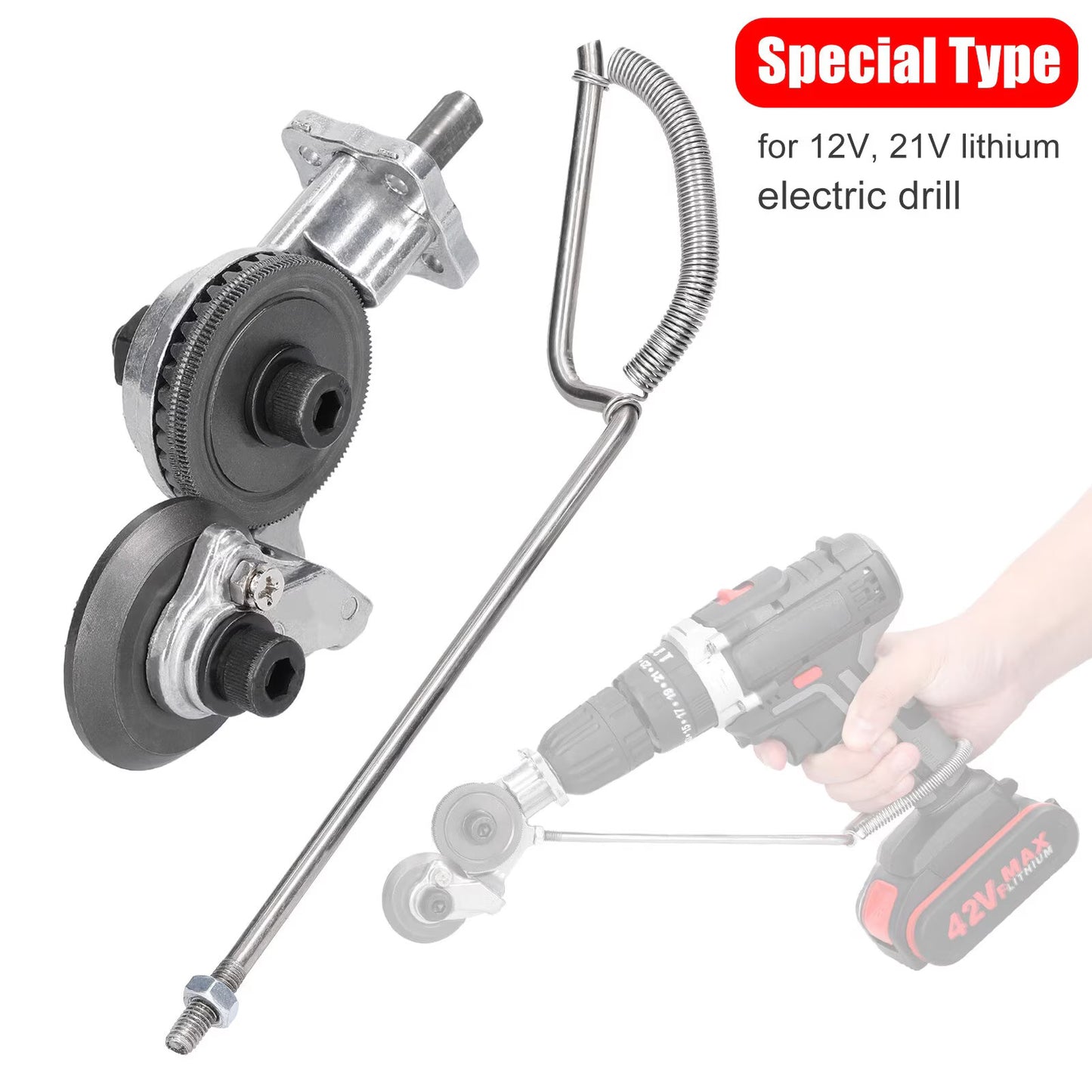 Adaptor pentru bormasina de taiat tabla si materiale fieroase