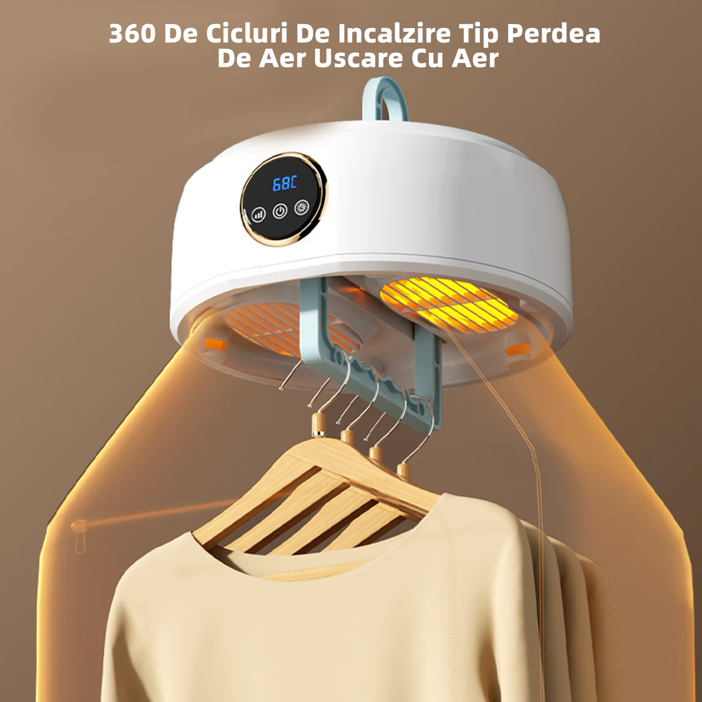 Uscator rufe electric, Uscator de Haine Pliabil de Uz Casnic, Portabil, Capacitate 10 KG, Usuca rapid